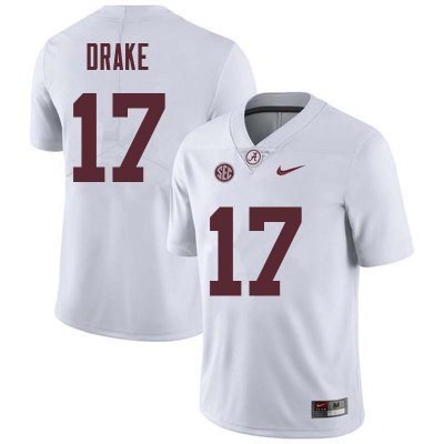 NCAA Men's Alabama Crimson Tide #17 Kenyan Drake Stitched College Nike Authentic White Football Jersey YT17H57WQ